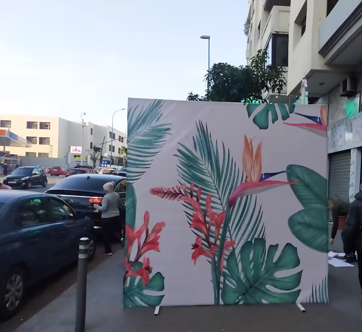 Kakémono floral imprimé à Tanger — impression grand format